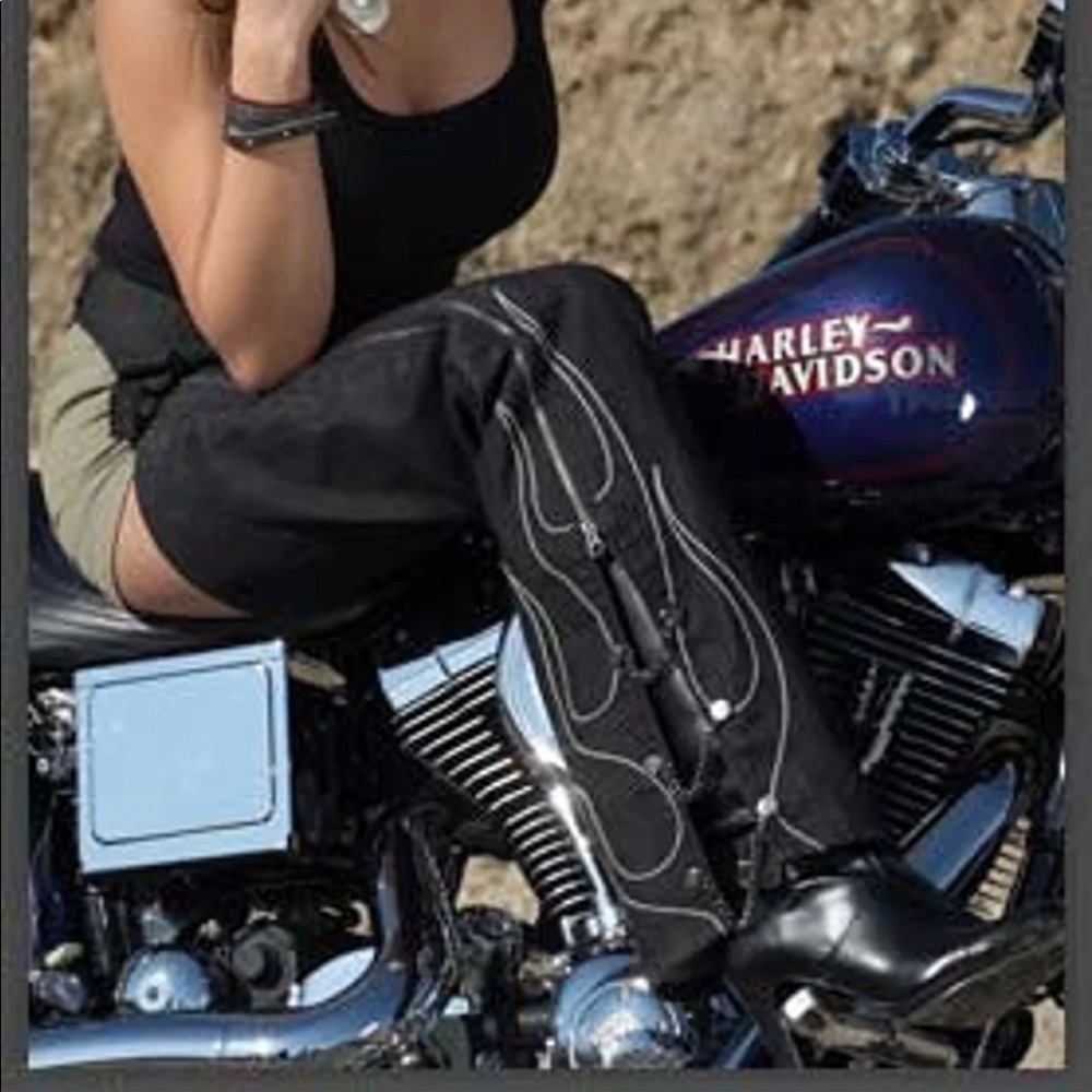 Women’s Denim Motorcycle Chaps